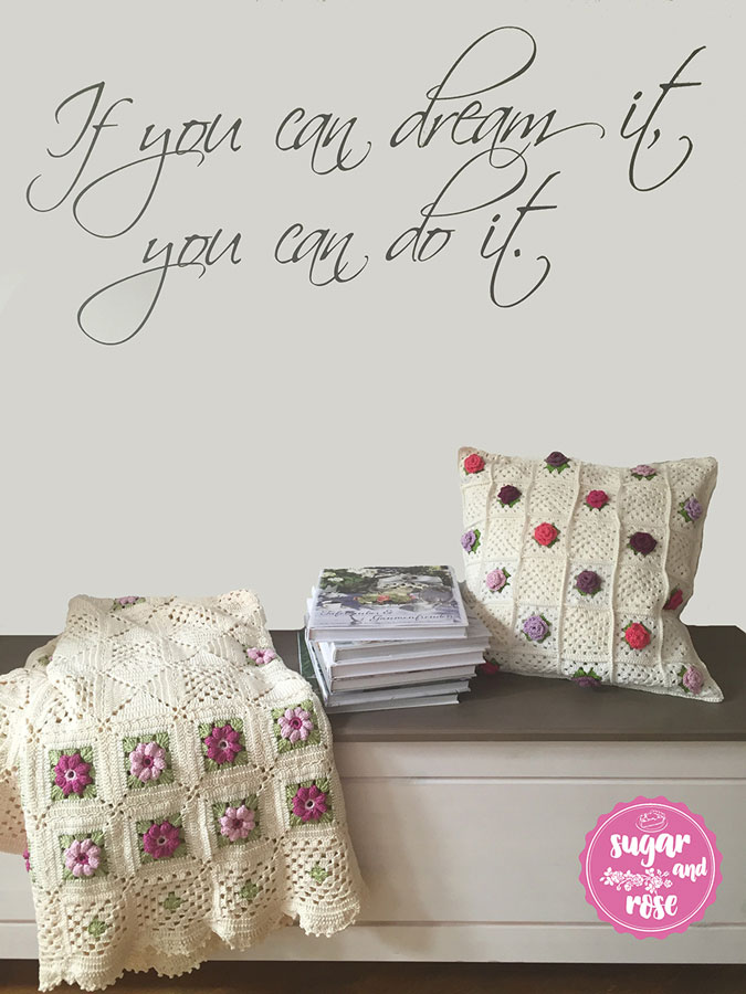 DIY: Gehäkelter Rosenpolster und Rosendecke