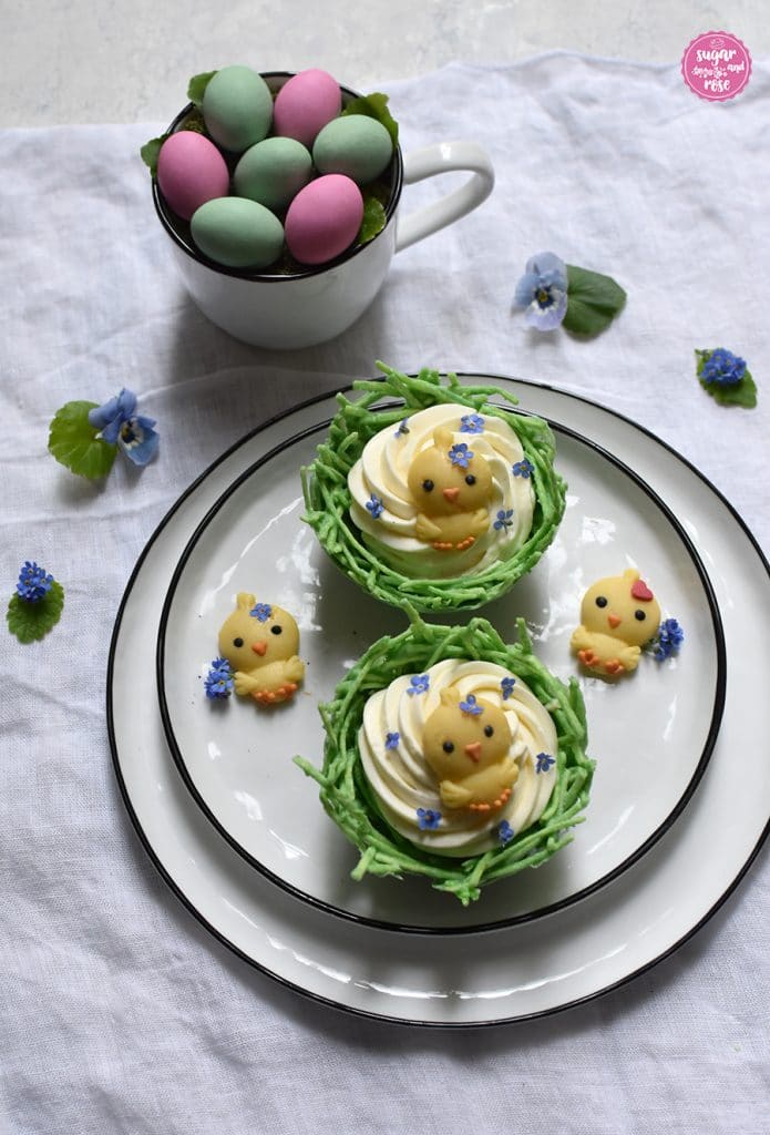 Essbares Osternest Eierlikörcreme