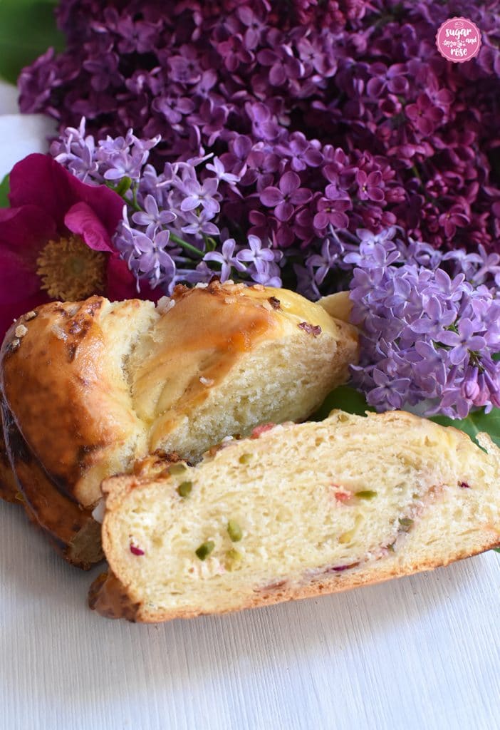 Hefezopstücke mit Flieder