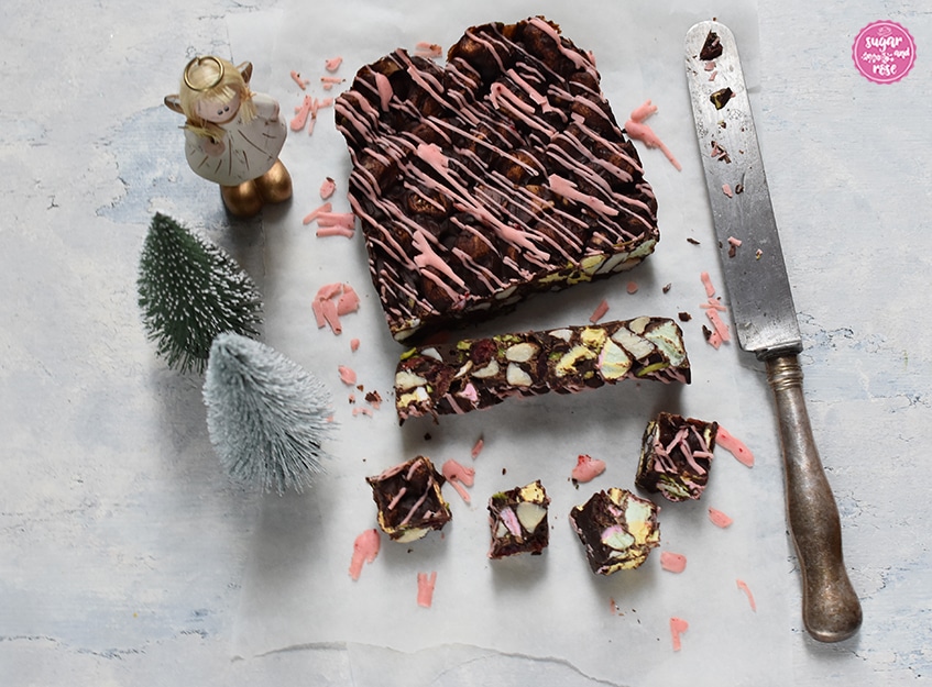 Kekse und Weihnachtsbäckerei: Rocky Road dunkel