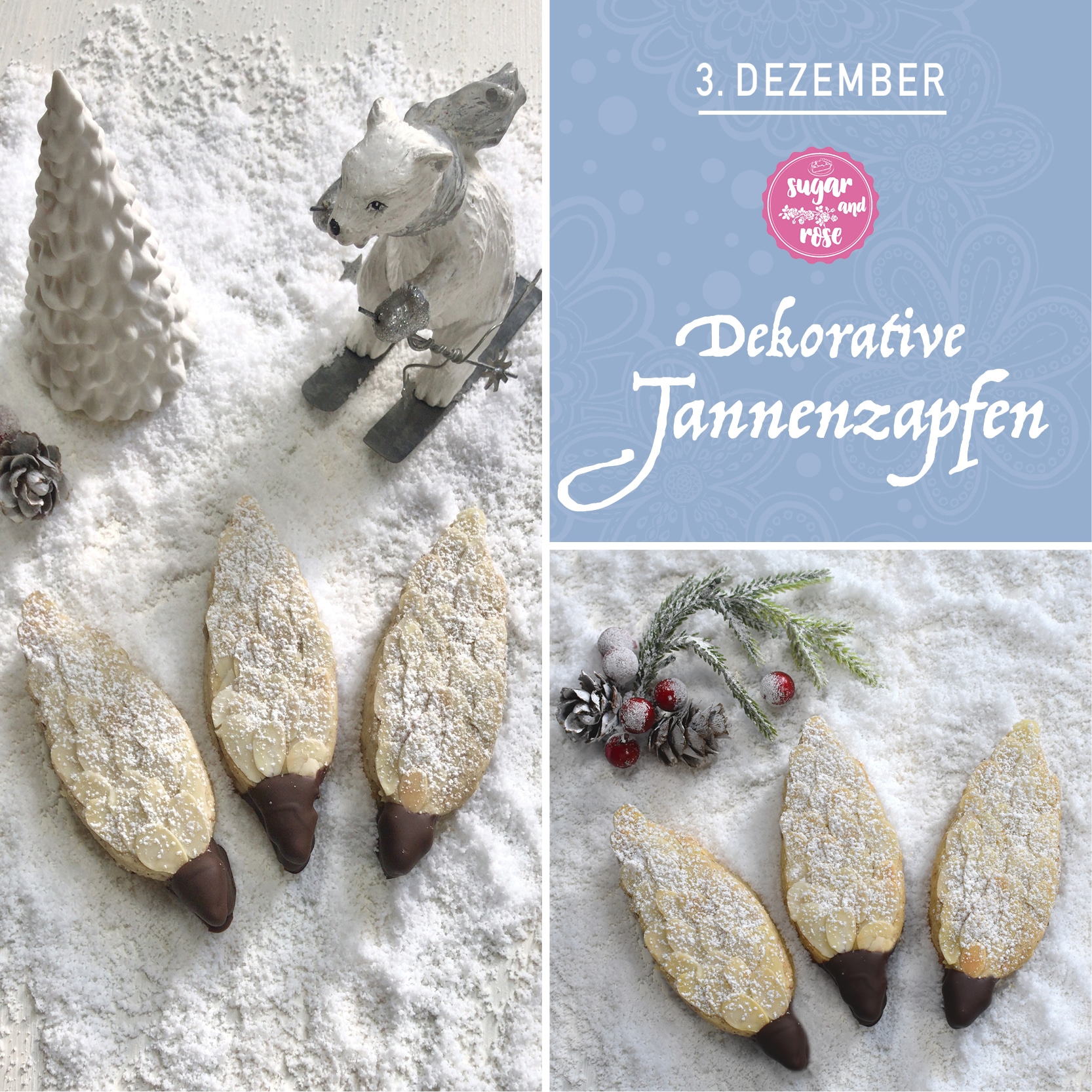Türchen 3: Dekorative Tannenzapfen-Kekse